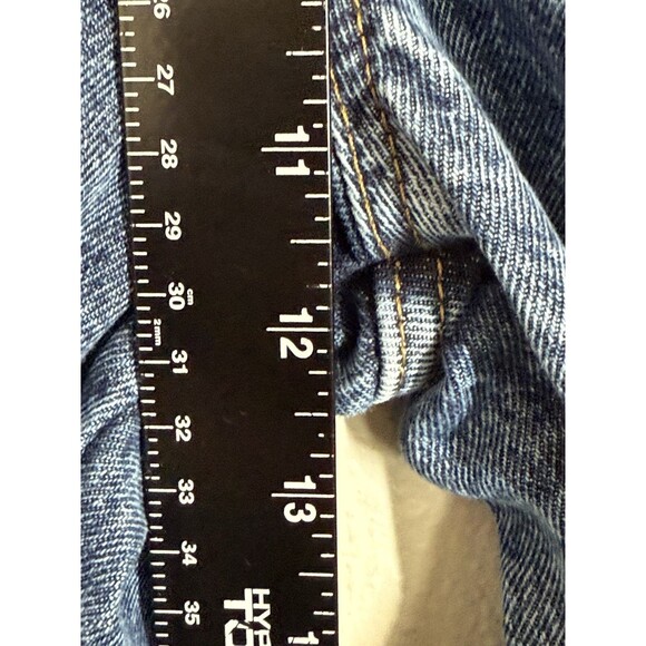 Cotton: On Petite Wide Leg Acid Wash Jeans Size 6 Med Wash Denim Crop 80's EUC - Picture 9 of 11